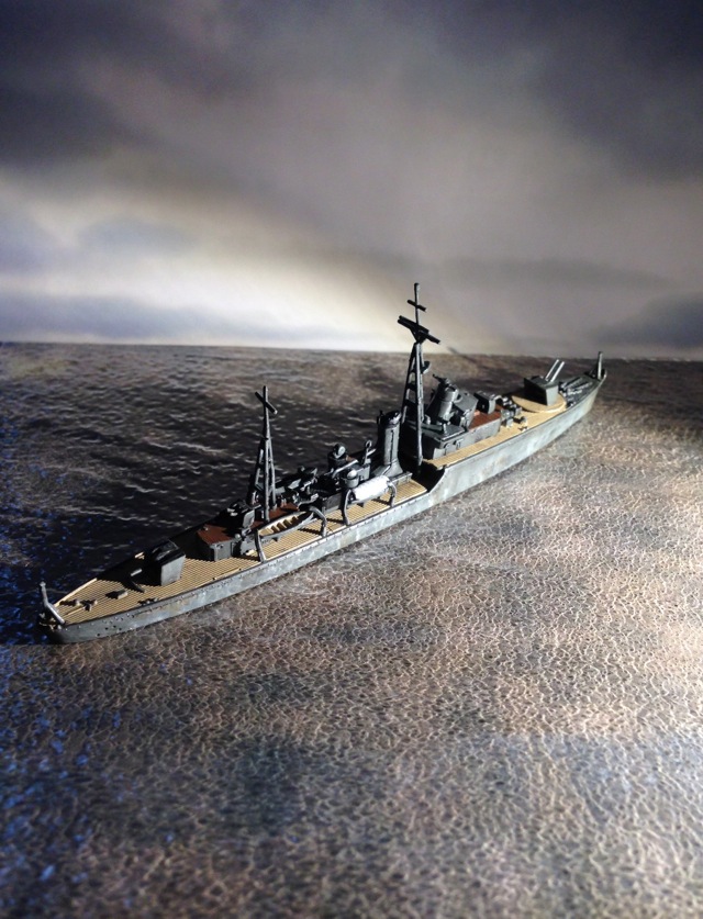 アオシマ1/700日本海軍砲艦「橋立」と「九五式軽戦車」